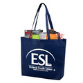 80 GSM Non-Woven Carolina Large Gusseted Tote & Shopping Bag w/ Velcro Closure
